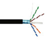 1000ft CAT6A Solid F/UTP 650MHz 23AWG CMP Plenum Bulk Cable - Black
