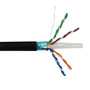1000ft CAT6 550Mhz Solid F/UTP 23AWG CMP Plenum Bulk Cable - Black