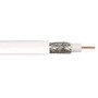 RG6 18AWG Bare Copper 60% AL Braid +100% Foil 75 Ohm CMR Bulk Cable - 250ft - White
