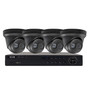 4-Channel IP NVR with 4K Resolution Integrated PoE Ports 2TB Purple Surveillance Grade Hard Drive 4x 8MP Turret IP Cameras 30m IR Range IP67 Rate Fixed 28mm Lens Grey - Security Camera Package