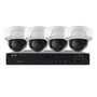 4-Channel IP NVR with 4K Resolution Integrated PoE Ports 2TB Purple Surveillance Grade Hard Drive 4x 8MP Dome IP Cameras 30m IR Range IP67 Rate 3x fixed 28mm lens and 1x fixed 6mm lens White - Security Camera Package
