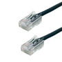 No Boot Custom RJ45 CAT5E 350MHz Assembled Patch Cable - Black - 2ft