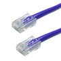 No Boot Custom RJ45 CAT5E 350MHz Assembled Patch Cable - Purple - 6ft