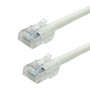 No Boot Custom RJ45 CAT5E 350MHz Assembled Patch Cable - White - 2ft