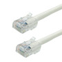 No Boot Custom RJ45 CAT5E 350MHz Assembled Patch Cable - White - 7ft