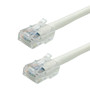 No Boot Custom RJ45 Cat6 550MHz Assembled Patch Cable - White - 10ft