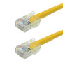 No Boot Custom RJ45 CAT5E 350MHz Assembled Patch Cable - Yellow - 1ft