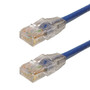 Snagless Custom RJ45 Cat5e 350MHz Assembled Patch Cable - Blue - 10ft