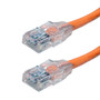 Snagless Custom RJ45 Cat5e 350MHz Assembled Patch Cable - Orange - 11ft