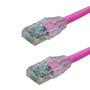 Snagless Custom RJ45 Cat5e 350MHz Assembled Patch Cable - Pink - 7ft