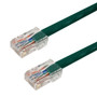 RJ45 Cat5e 350MHz No Boot Patch Cable - Green - 1ft