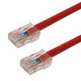 RJ45 Cat5e 350MHz No Boot Patch Cable - Red - 7ft