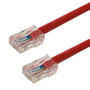 RJ45 Cat5e 350MHz No Boot Patch Cable - Red - 25ft