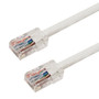 RJ45 Cat5e 350MHz No Boot Patch Cable - White - 1ft