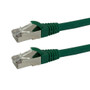 Shielded Custom RJ45 Cat5e 350MHz Assembled Patch Cable - Green - 14ft