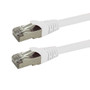 RJ45 Cat6a SSTP 10GB Molded Patch Cable - Premium Fluke® Patch Cable Certified - CMR Riser Rated - White - 75ft