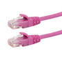 RJ45 Cat5e 350MHz Molded Patch Cable - Premium Fluke Patch Cable Certified - CMR Riser Rated - Pink - 35ft