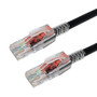 RJ45 Cat6a Patch Cable - Custom Locking Style Boot - Black - 1ft