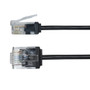 Cat6A UTP Micro-Thin Molded Patch Cable - 32AWG - Riser CMR - Black - 1ft