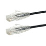 Cat6a UTP 10GB Ultra-Thin Patch Cable - Premium Fluke® Patch Cable Certified - CMR Riser Rated - Black - 4ft