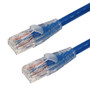 RJ45 Cat6 550MHz Clear Molded Boot Patch Cable - Blue - 50ft