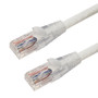 RJ45 Cat6 550MHz Clear Molded Boot Patch Cable - White - 3ft