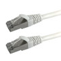 Cat6 Stranded Shielded 26AWG Molded Patch Cable - Premium Fluke® Patch Cable Certified - CMR Riser Rated - White - 50ft
