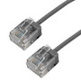 Cat6 UTP Micro-Thin Molded Patch Cable - 32AWG - Riser CMR - Black - 3ft