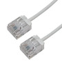 Cat6 UTP Micro-Thin Molded Patch Cable - 32AWG - Riser CMR - White - 6ft