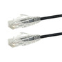 RJ45 Cat6 UTP Ultra-Thin Patch Cable - Premium Fluke Patch Cable Certified - CMR Riser Rated - Black - 5ft