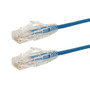 RJ45 Cat6 UTP Ultra-Thin Patch Cable - Premium Fluke® Patch Cable Certified - CMR Riser Rated - Blue - 4ft