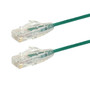 RJ45 Cat6 UTP Ultra-Thin Patch Cable - Premium Fluke® Patch Cable Certified - CMR Riser Rated - Green - 6 inch
