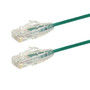 Cat6a UTP 10GB Ultra-Thin Patch Cable - Premium Fluke® Patch Cable Certified - CMR Riser Rated - Green - 6 inch