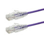 Cat6a UTP 10GB Ultra-Thin Patch Cable - Premium Fluke® Patch Cable Certified - CMR Riser Rated - Purple - 5ft