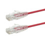 Cat6a UTP 10GB Ultra-Thin Patch Cable - Premium Fluke® Patch Cable Certified - CMR Riser Rated - Red - 5ft