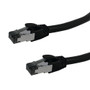 Cat8 S/FTP 40G Shielded Patch Cable - 24AWG - Riser CMR - Black - 5ft