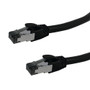 Cat8 S/FTP 40G Shielded Patch Cable - 24AWG - Riser CMR - Black - 15ft