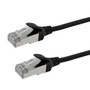Cat8 FFTP 40G Ultra-Thin Molded Patch Cable - 30AWG - Riser CMR - Black - 7ft