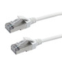 Cat8 FFTP 40G Ultra-Thin Molded Patch Cable - 30AWG - Riser CMR - White - 5ft