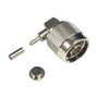 N-Type Right Angle Male Crimp Connector for RG174 (LMR-100) 50 Ohm