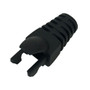 RJ45 Molded Style Cat6 Shielded and CAT6a Boots - 7.3mm ID - Black