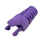 RJ45 Molded Style Cat6 Boots - 6.8mm ID - Pack of 50 - Purple