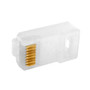 RJ45 2 Piece Cat6 Plug Rugged PCM Material for Solid or Stranded Round Cable 8P 8C - Pack of 50