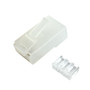 RJ45 2 Piece Cat6 Plug Rugged PCM Material for Solid or Stranded Round Cable 8P 8C - Pack of 50