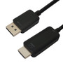 DP1.2 Male to HDMI Male Cable, 4K@60Hz, HDR, CEC, HDCP2.2, 32AWG - Black - 3ft