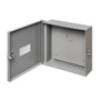 Enclosure Box 12" x 12" x 4", Indoor/Outdoor Non-Metallic, NEMA 3R Rated with Backplate - Grey