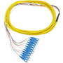 3m SC/UPC OS2 Singlemode Simplex 9 micron - 900um Jacketed Pigtail - 19inch Fan-Out - OFNR - 6-Fiber