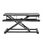Sit-Stand Desk Workstation Base with Keyboard and Mouse Tray - Black