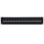48-Port Cat6a Patch Panel 19 Rackmount 2U - Pass-Through - Black