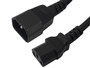 IEC C13 to IEC C14 Power Cable with Inline ON/OFF Switch - SJT Jacket - 1ft - 16AWG